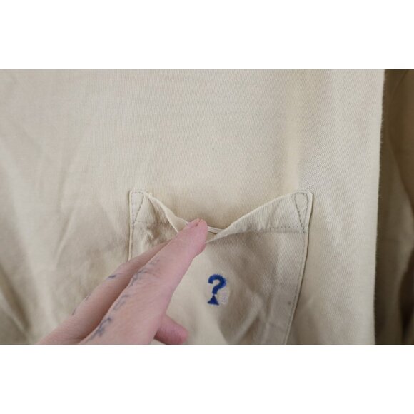 Vintage 90s Guess Mens Large Distressed Spell Out USA Pocket T-Shirt Cotton USA - Picture 6 of 16